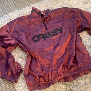 Vintage surf Oakley quarter zip windbreaker